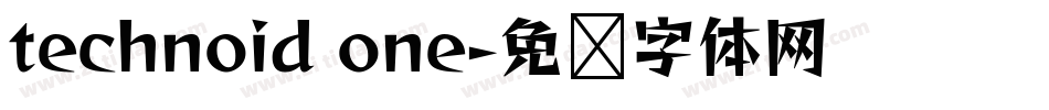 technoid one字体转换